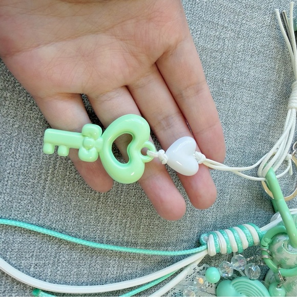 Mint Green Croc Mini Bag Charm Set | Mix & Match Keychain - Picture 10 of 12